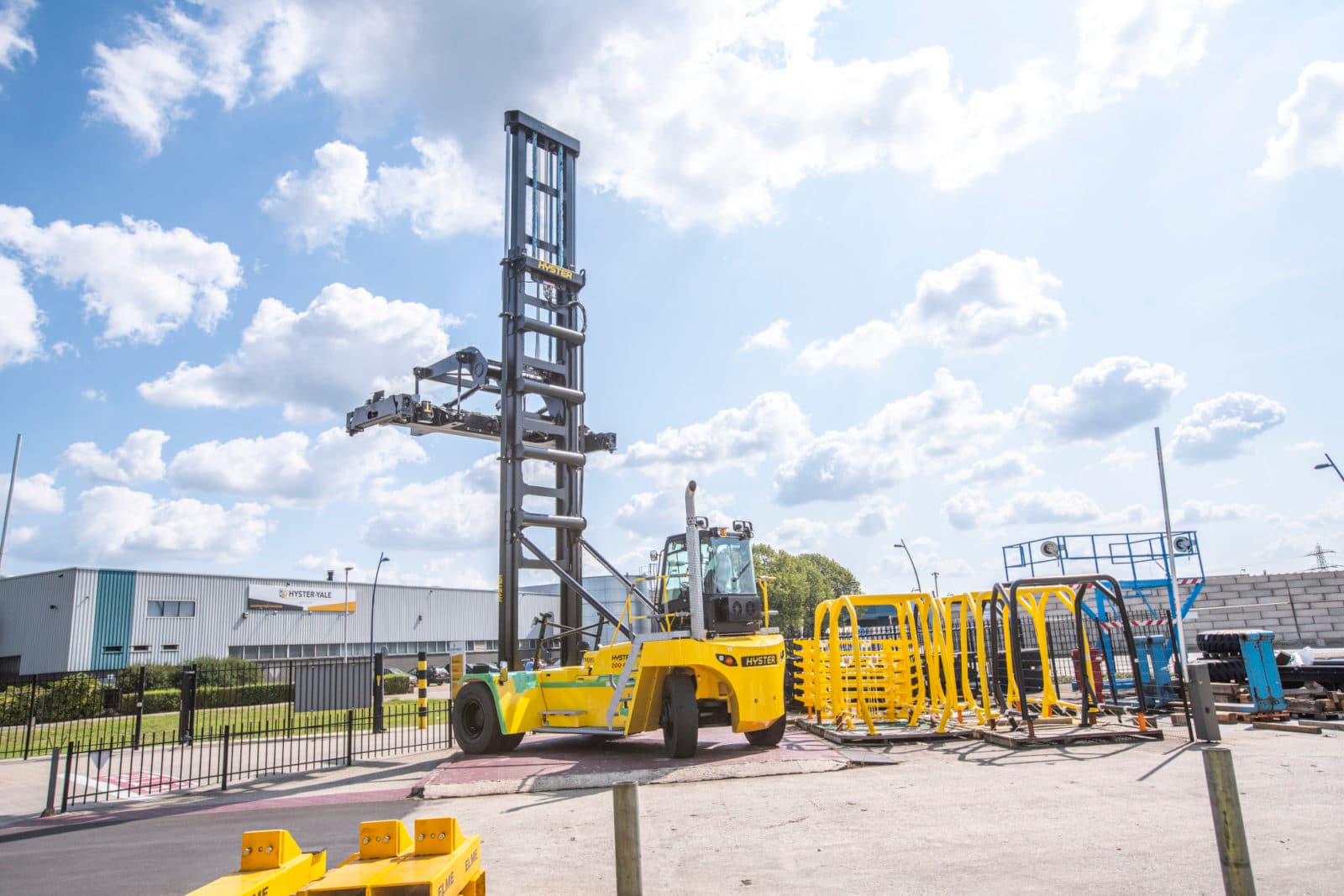Hyster container handler in port yard