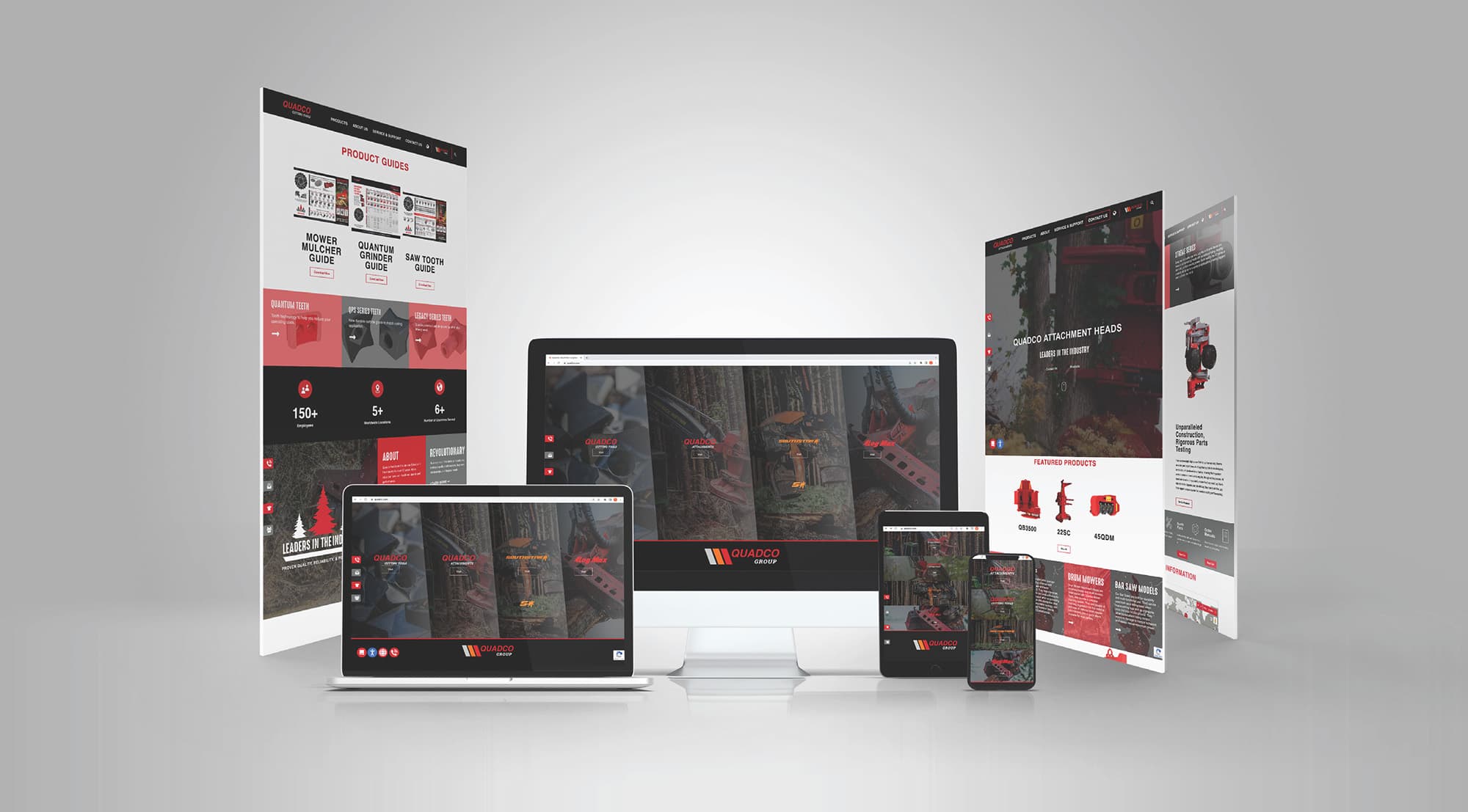 Quadco website multi-device mockup