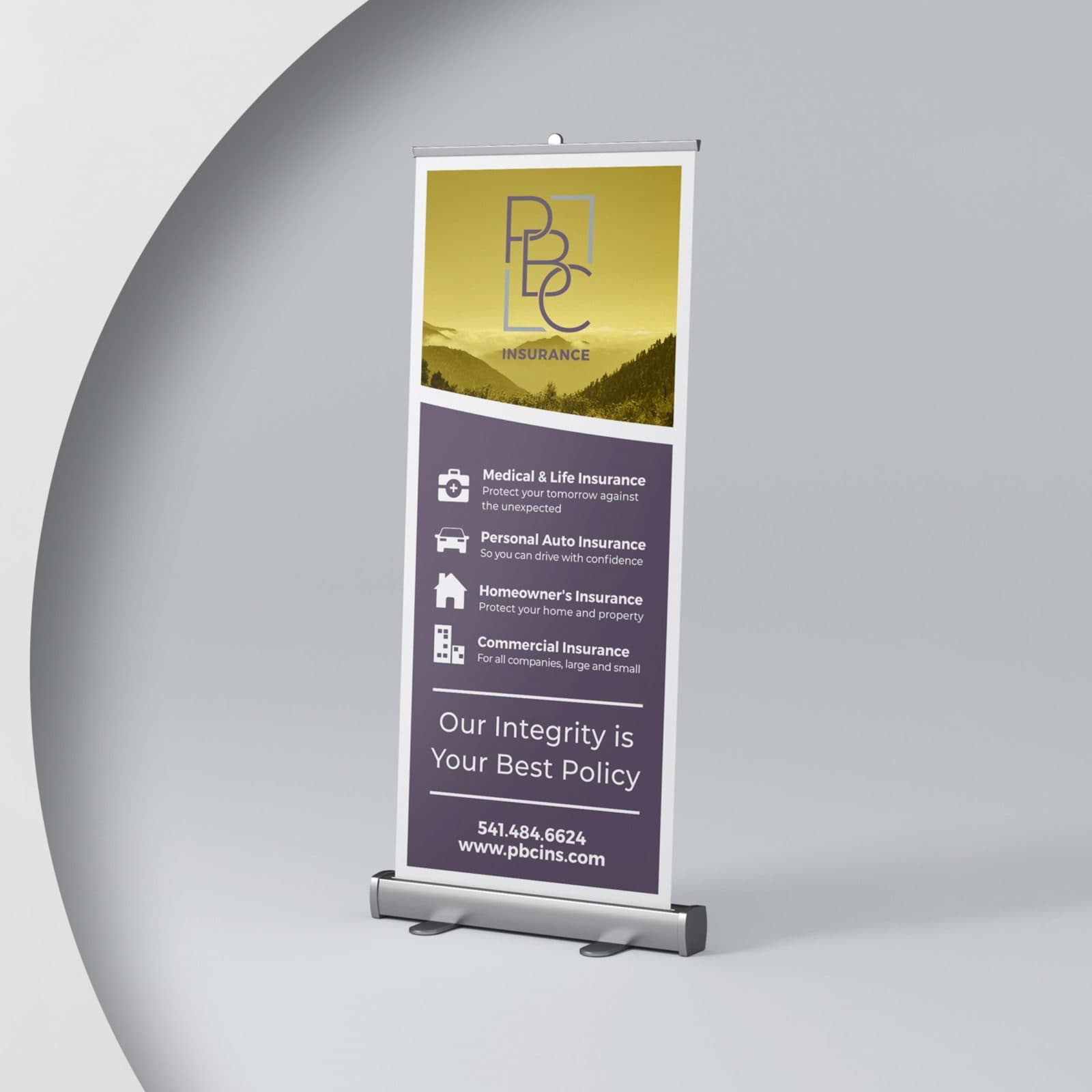 PBC Insurance retractable banner design